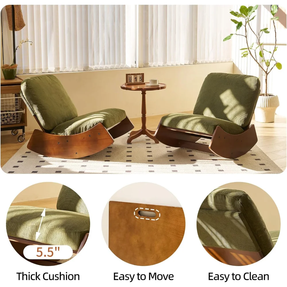 Nursery Corduroy Rocking Accent Chair