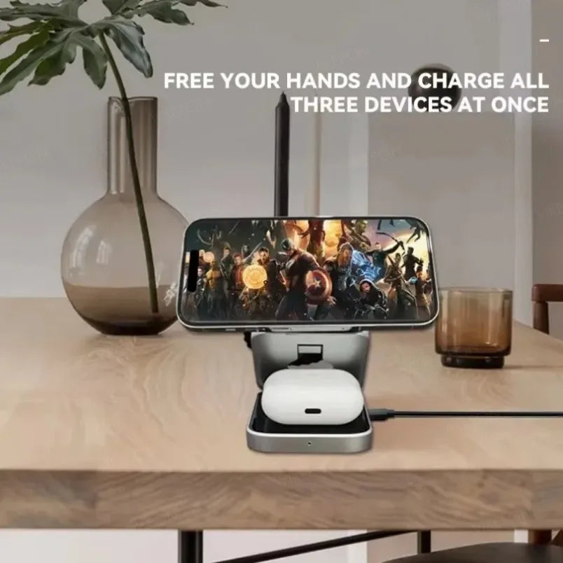 Foldable 3-in-1 Wireless Charger