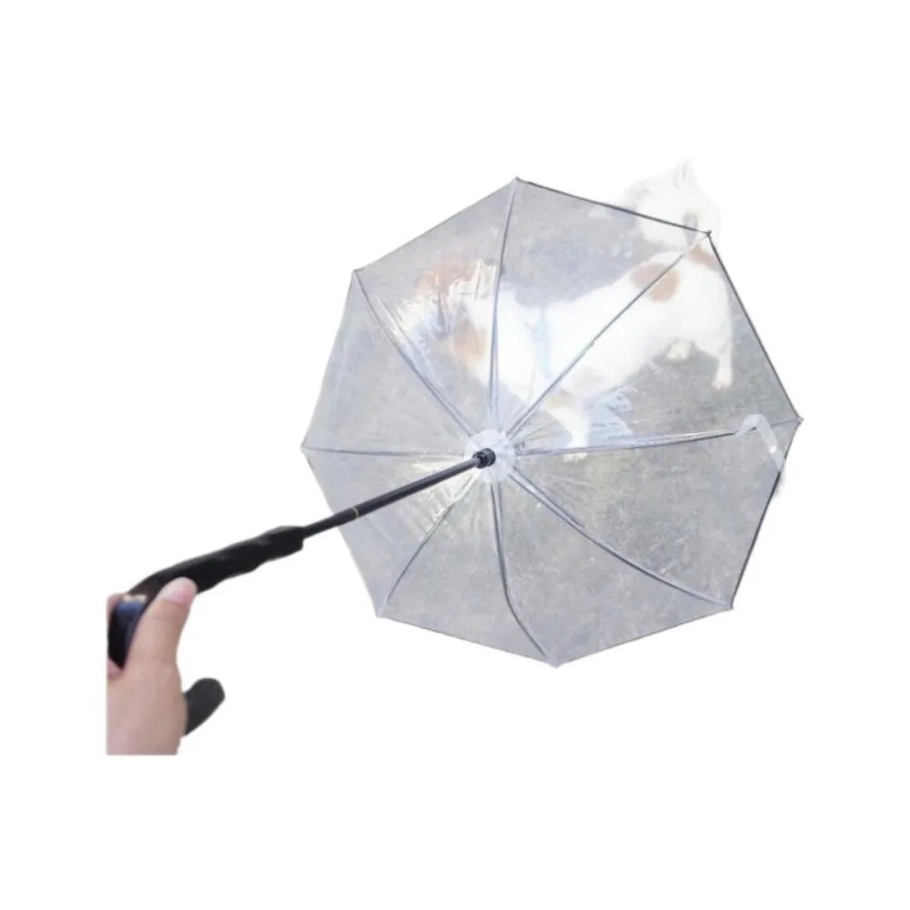 Clear Dog Umbrella with Leash