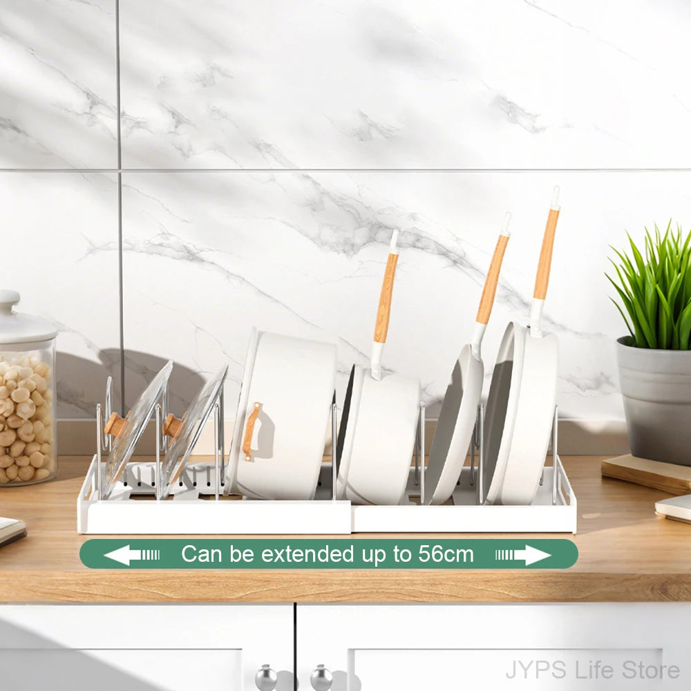 Expandable Pot & Pan Rack Organizer