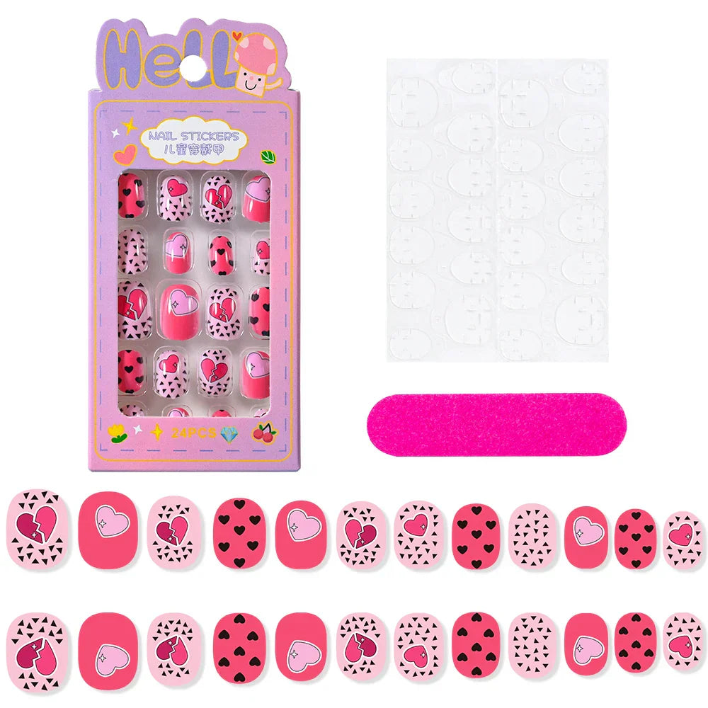 24Pcs Cute Bow Press-On Nails