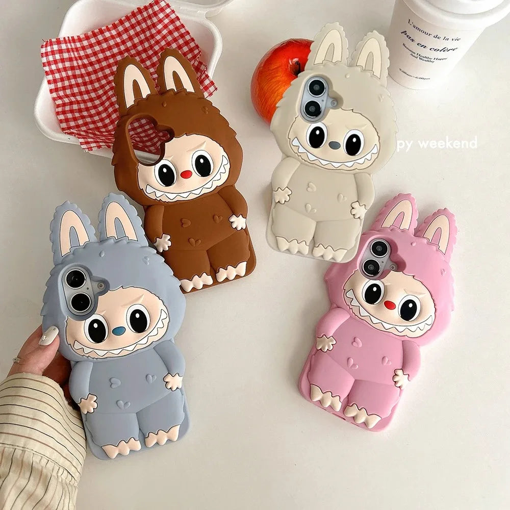 WOGESHISB Kawaii 3D Monster Rabbit iPhone Case