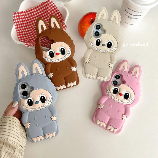 WOGESHISB Kawaii 3D Monster Rabbit iPhone Case