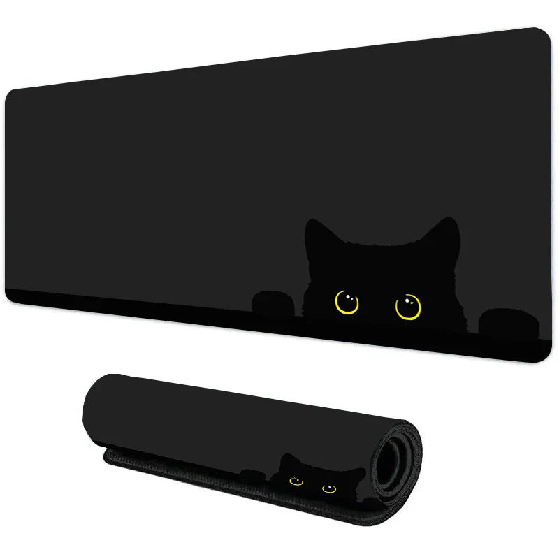 Kawaii Black Kitten Mousepad