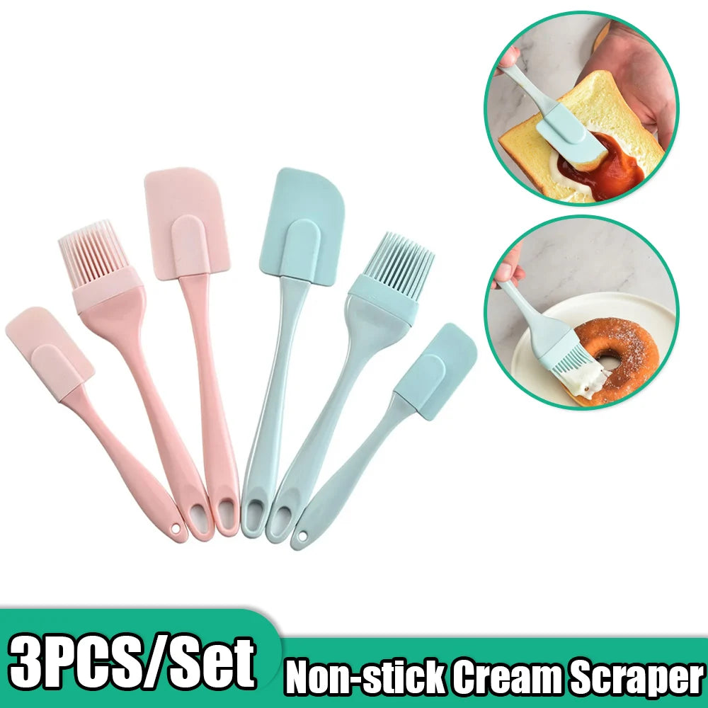 3pcs Non-Stick Silicone Spatulas