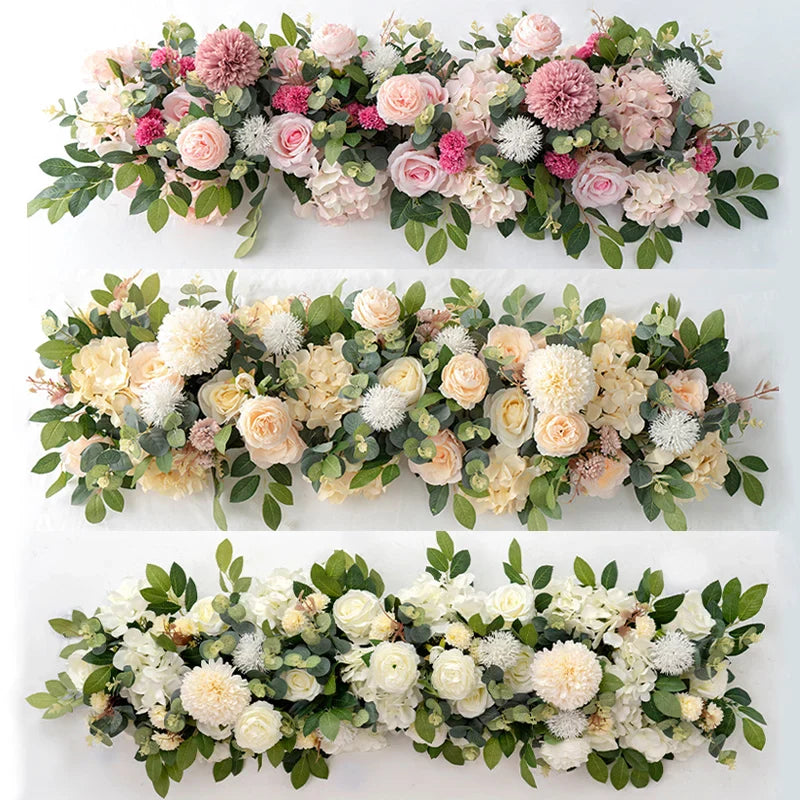 Luxury White Rose Flower Row