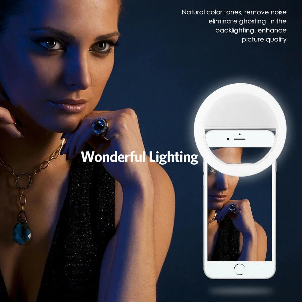 USB Rechargeable LED Selfie Ring