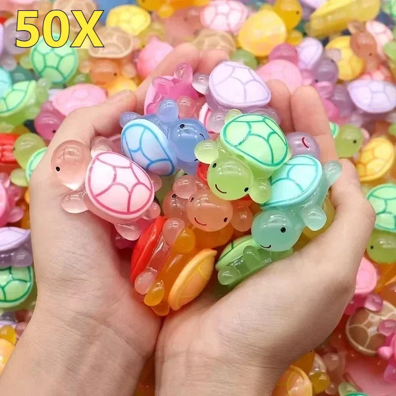 Mini Luminous Turtle Ornaments Set