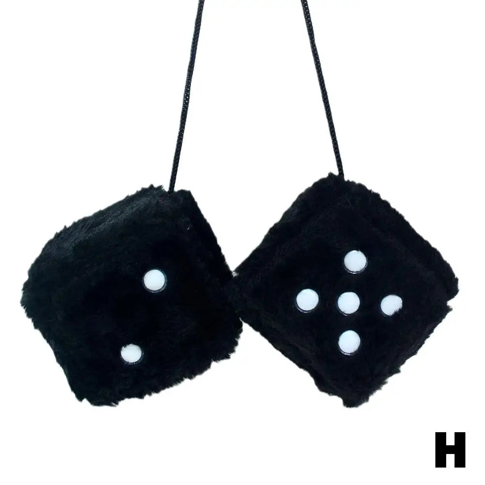 Plush Dice Car Ornament Pendant
