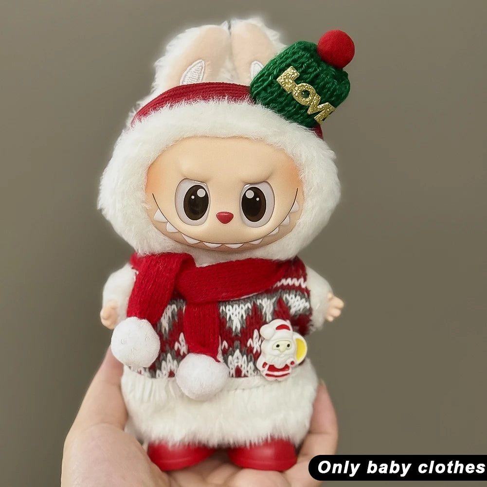 Labubu Plush Christmas Outfit Set
