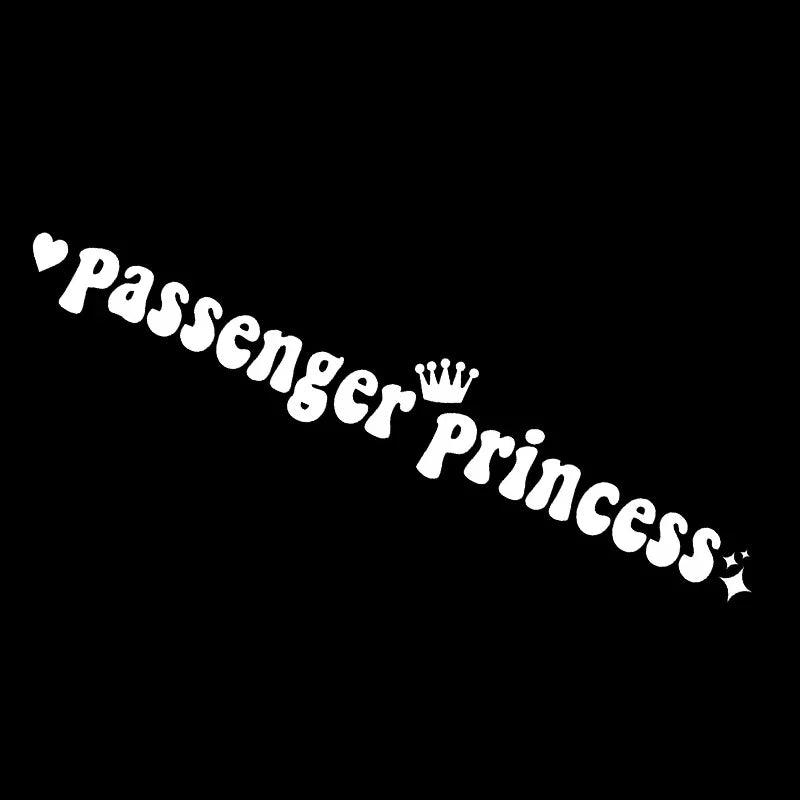 Passenger Princess Funny Car Sticker