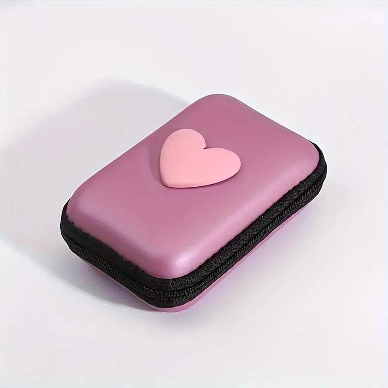 3D Heart Cable Storage Bag