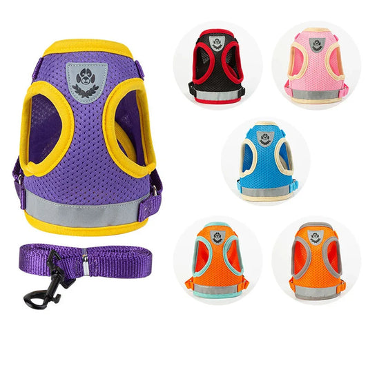 Reflective Pet Harness Vest Set