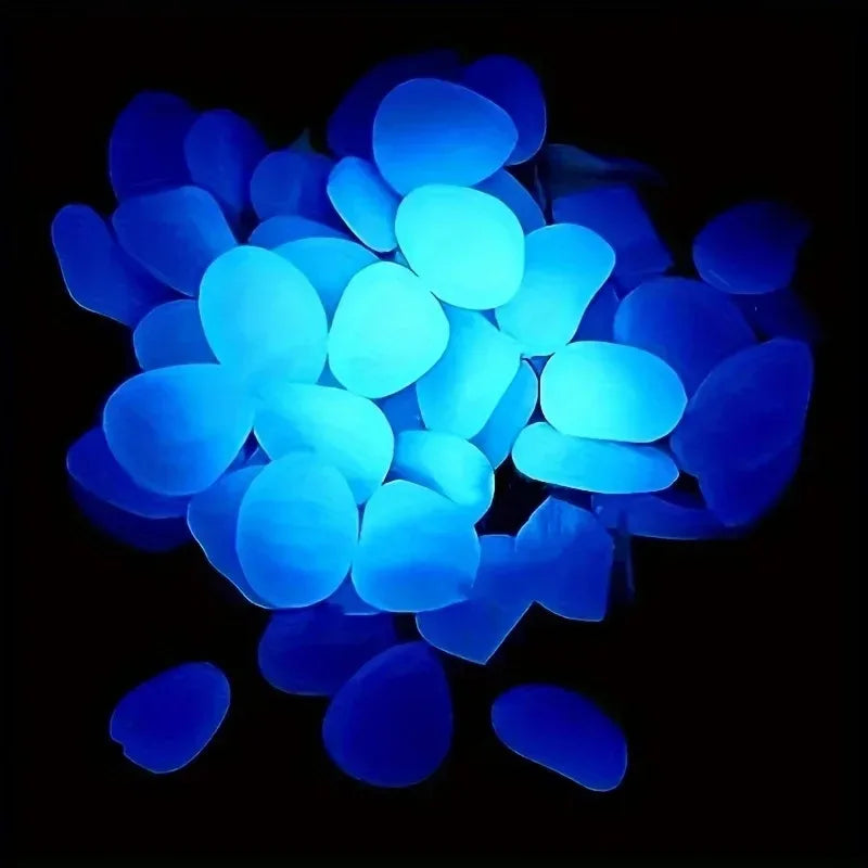 Glow-in-Dark Garden Pebbles 100pcs