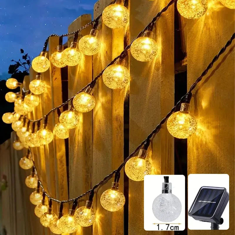 100 LED Solar String Lights