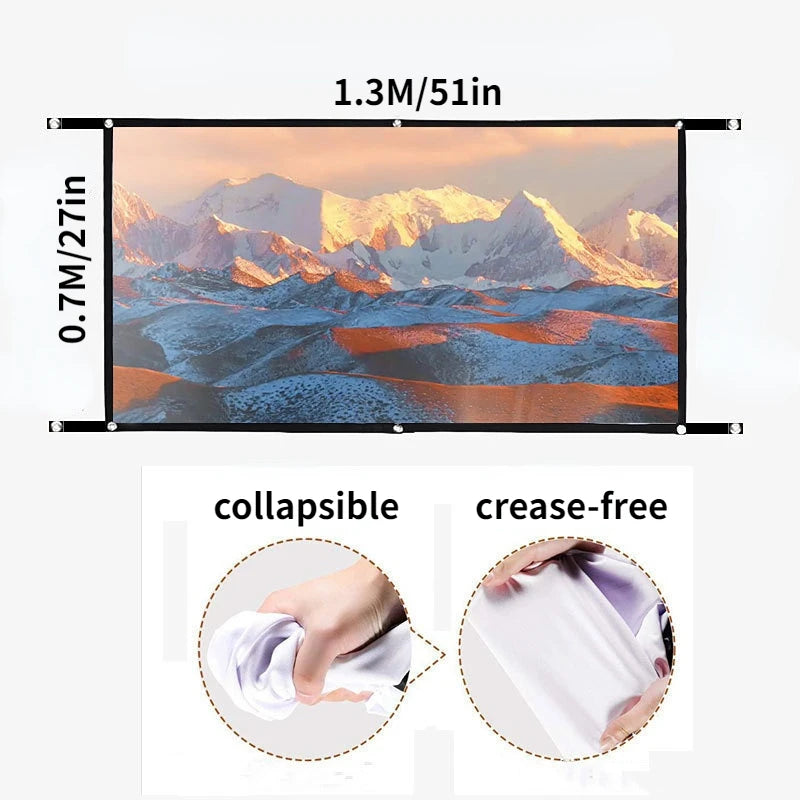 Mini Projector with 72" Screen
