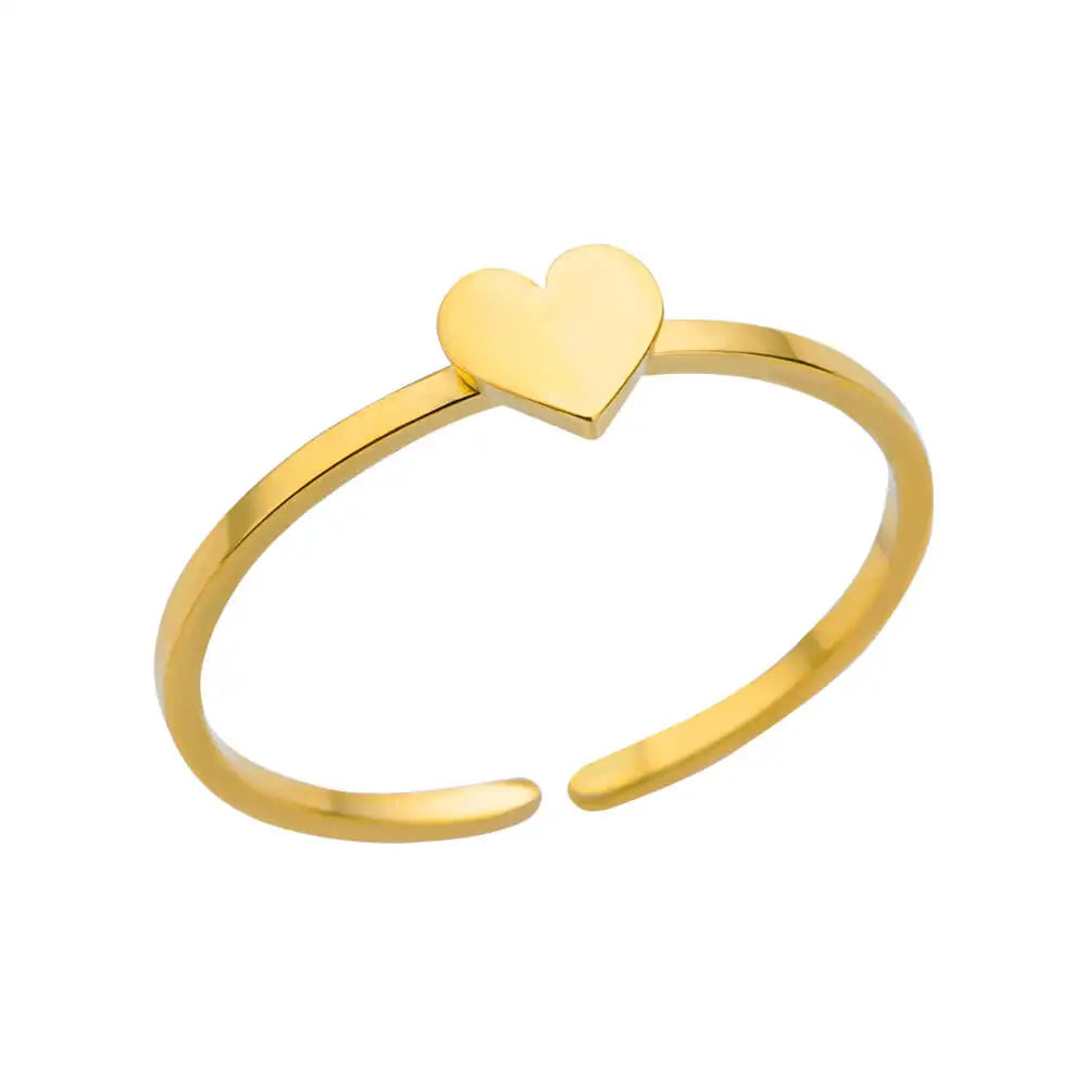 HPTOTMG 316L Gold Stainless Ring