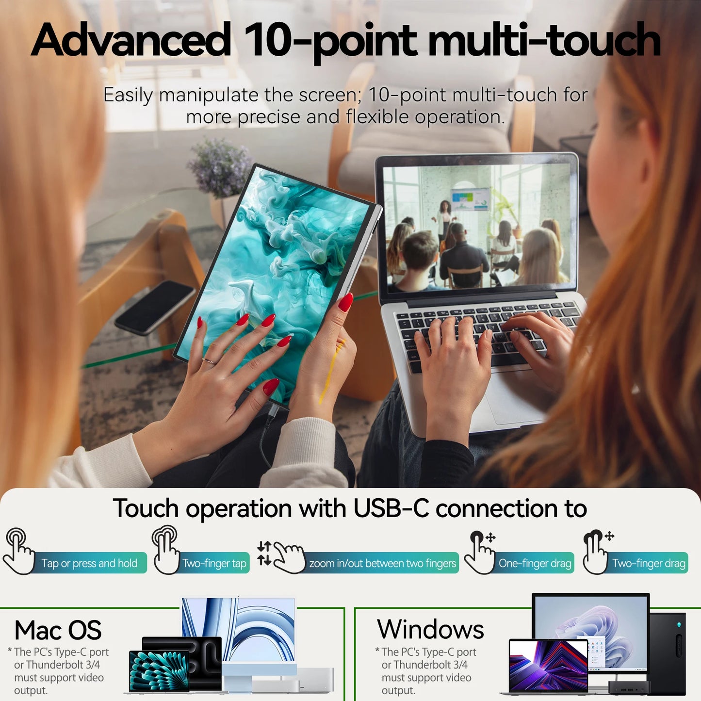 Intehill 13.4" 4K Monitor