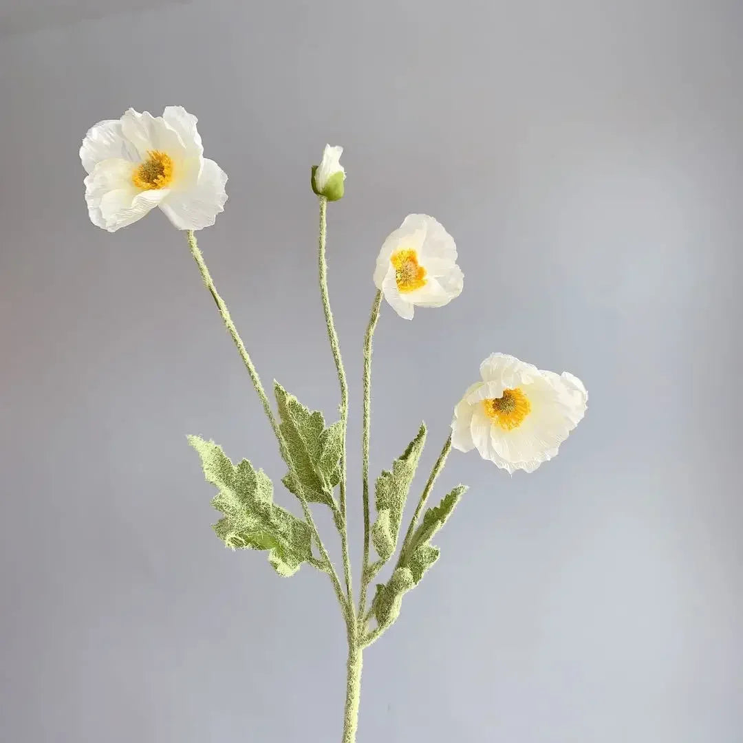 Silk Poppy Flower Stem