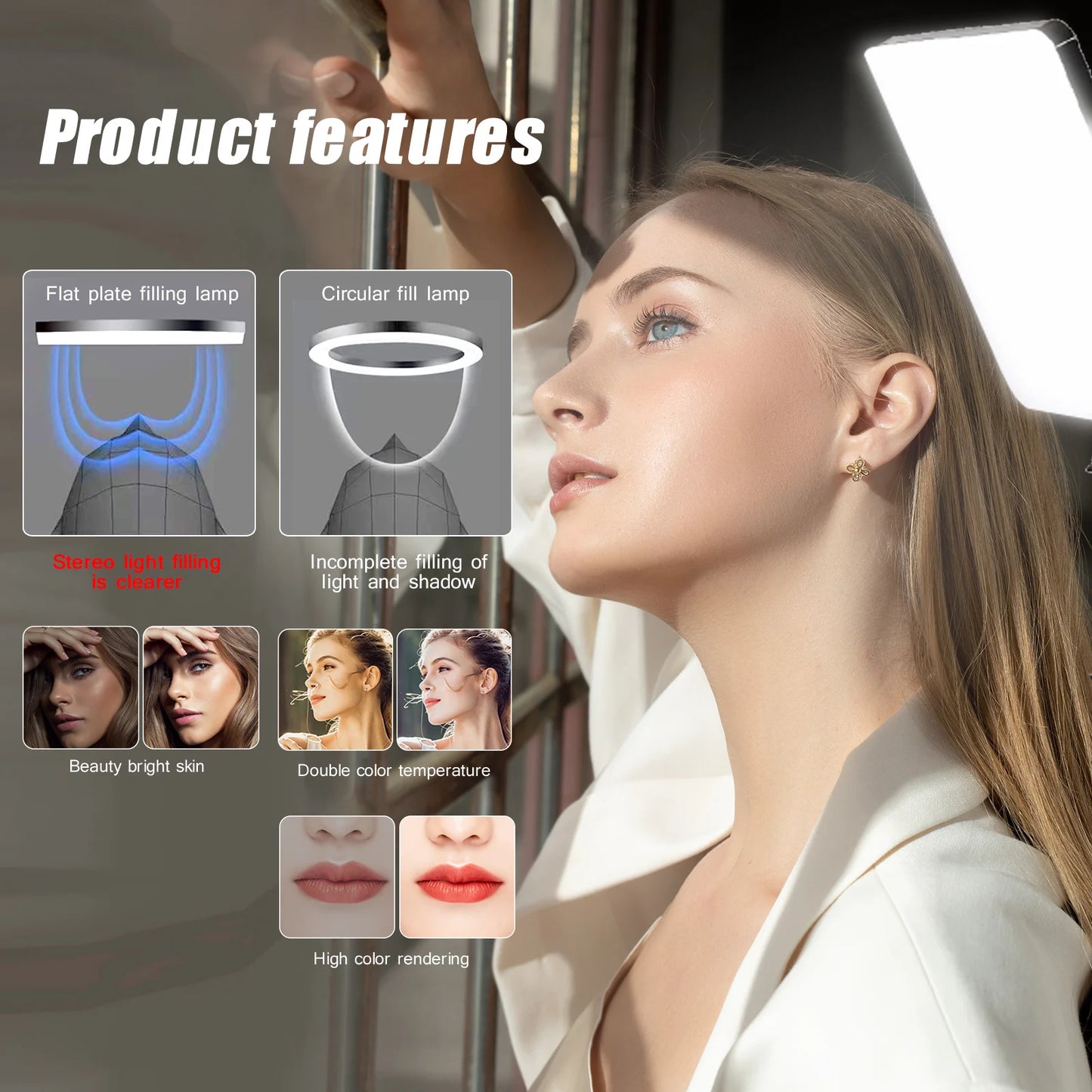 BTFOOR LED Video Light for Streaming