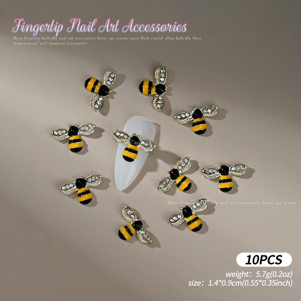 Gold/Silver Butterfly Nail Charms