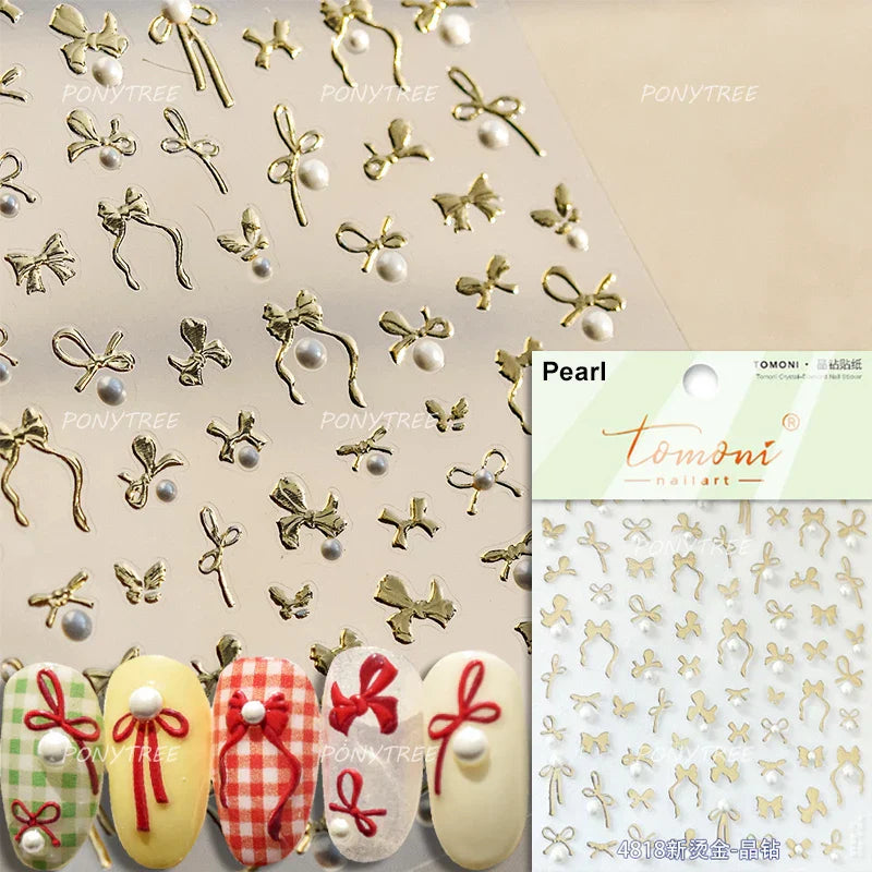 Bowknot 3D Nail Art Stickers