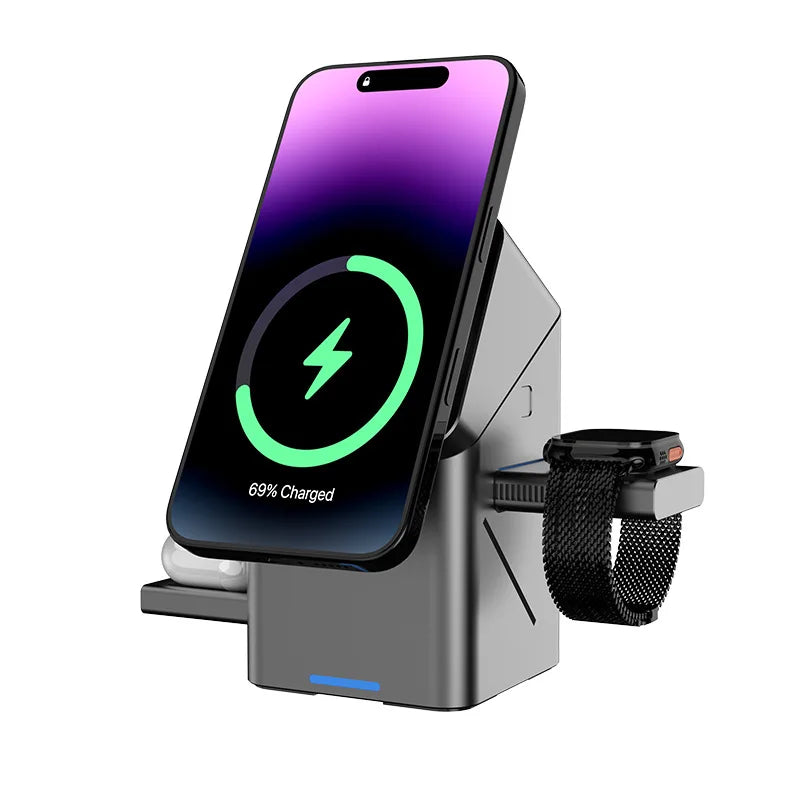 Rotating 3-in-1 Wireless Charger