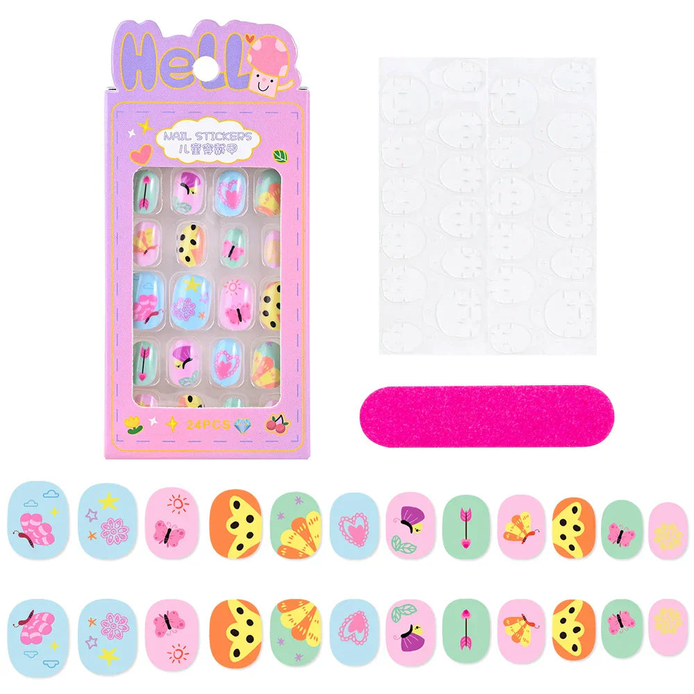 24Pcs Cute Bow Press-On Nails