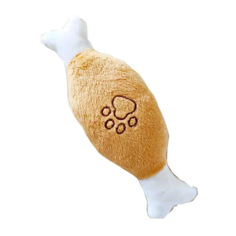 Plush Squeaky Banana Dog Toy