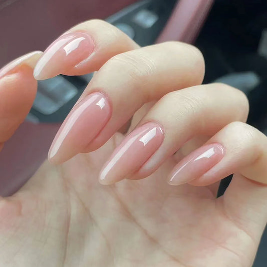 24Pcs Nude French Press-On Nails