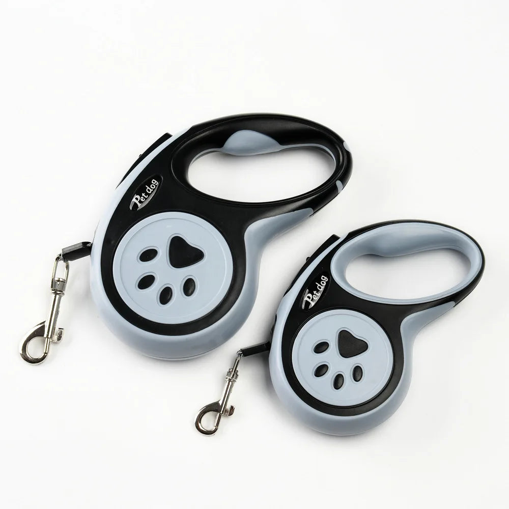 Retractable Bone Paw Print Leash