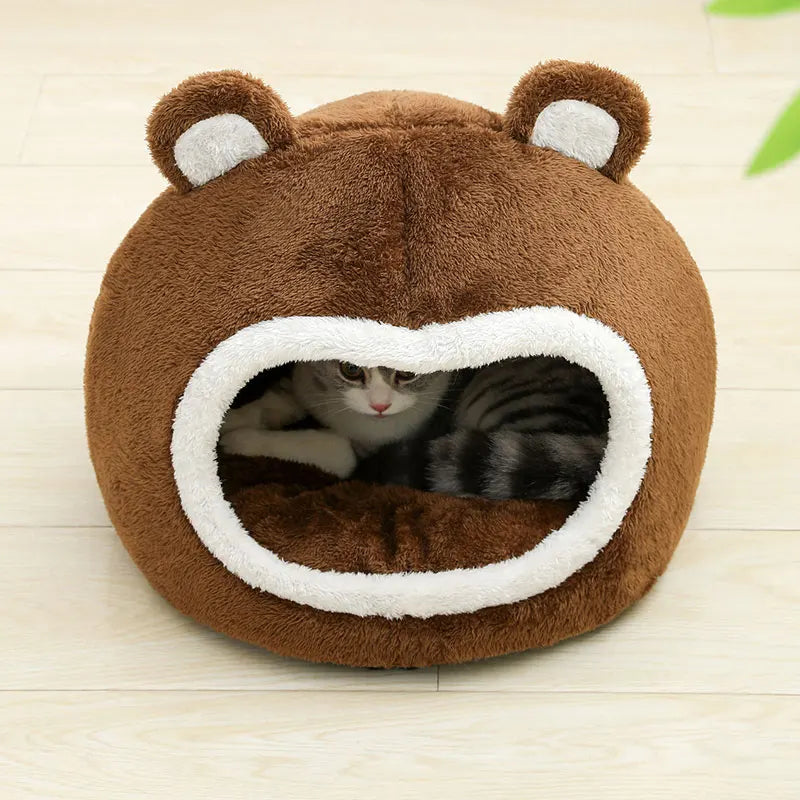 Funny Plush Cat Bed House