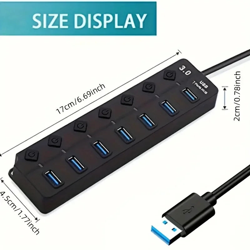 XIKCU USB 3.0 Hub with Switches