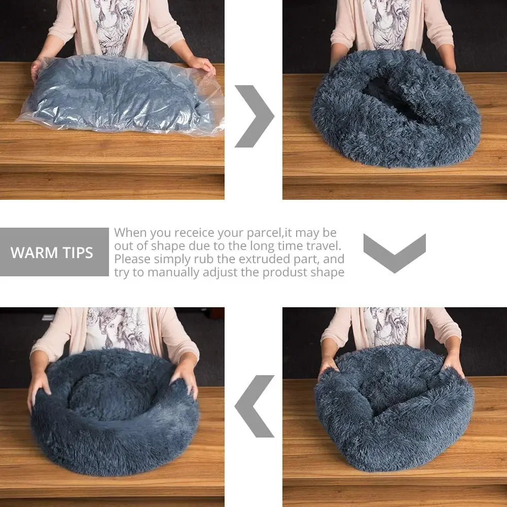 Fluffy Round Dog Pet Bed