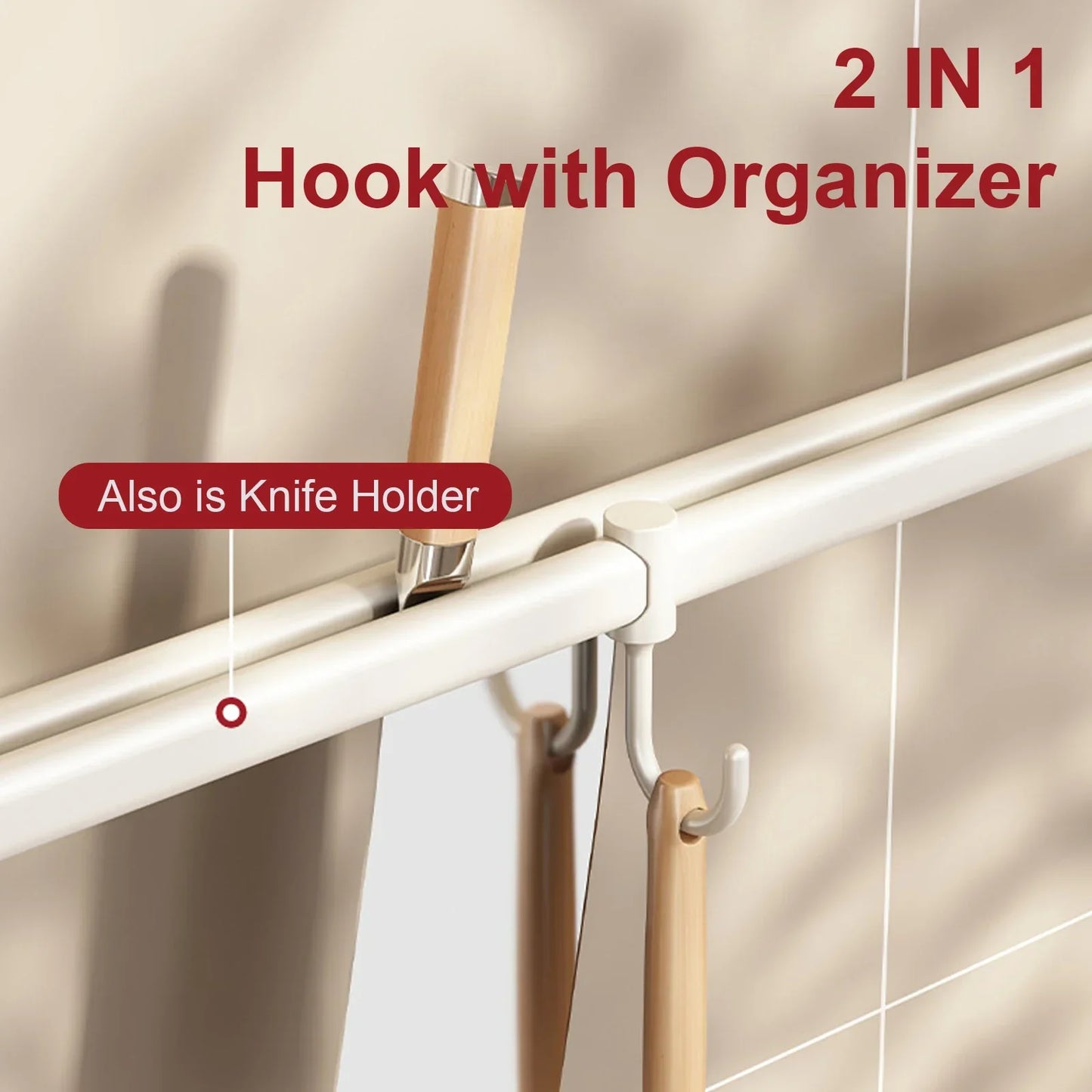 No-Punch Wall Kitchen Rack