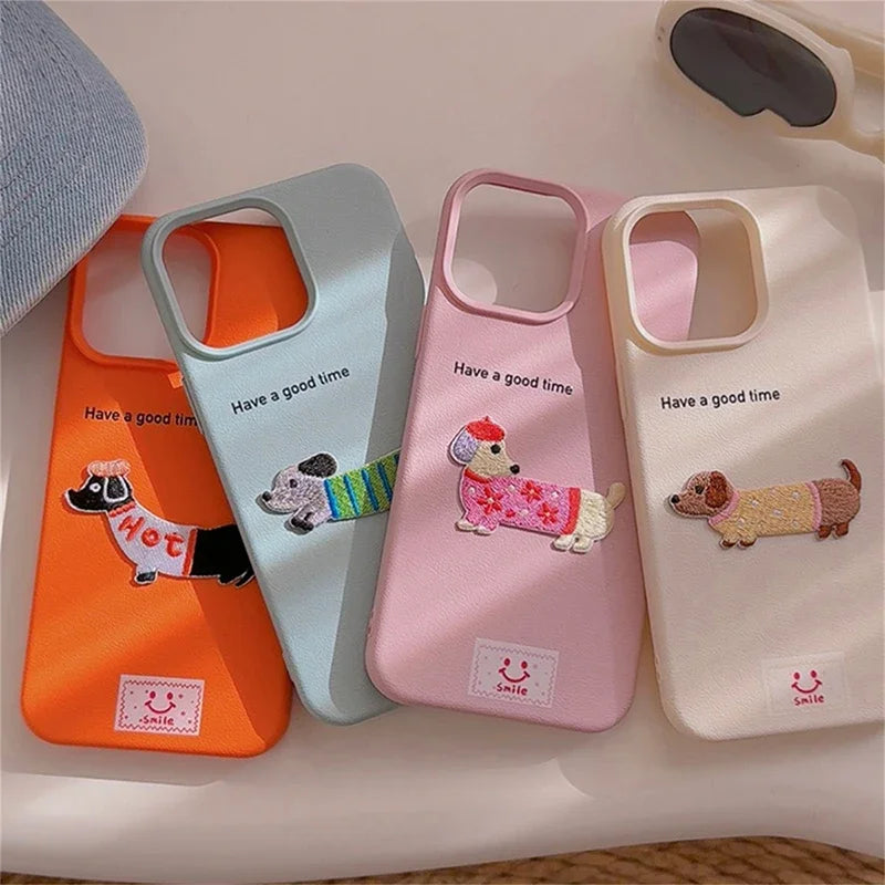 Korean Cute Dachshund Phone Case
