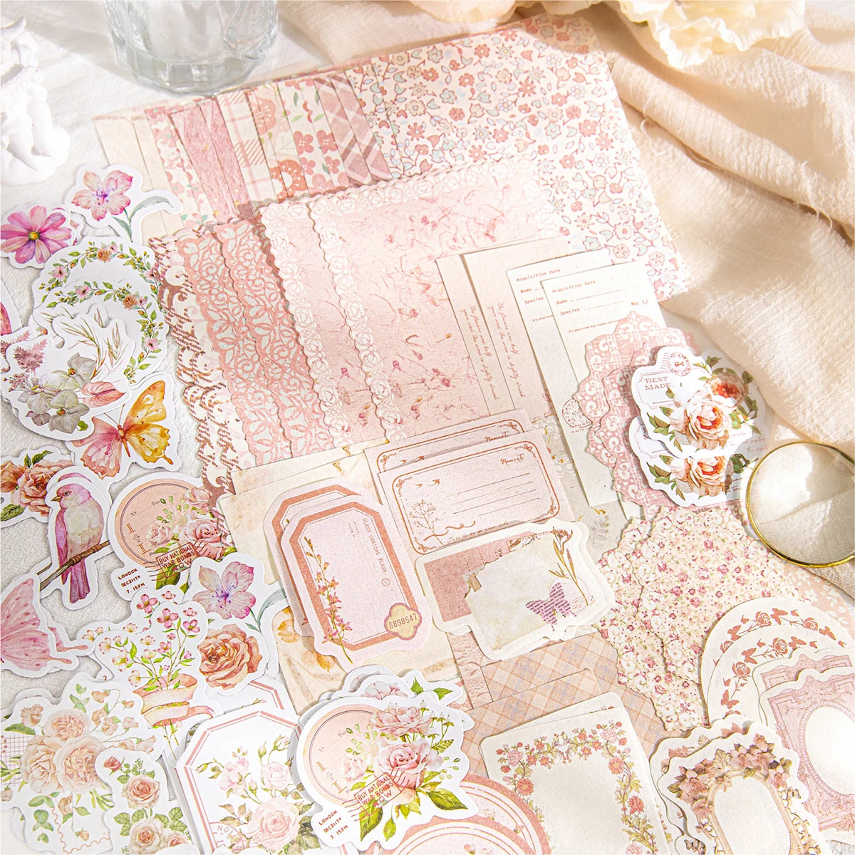 Flower Lace Scrapbook Paper Set