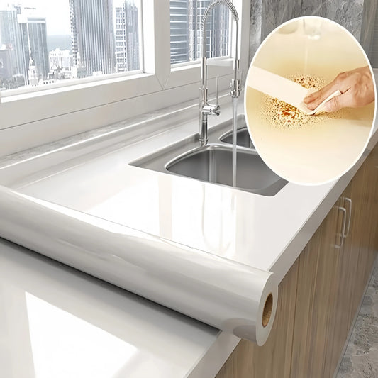 White Self-Adhesive Waterproof Wallpaper