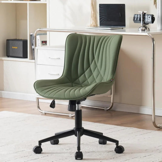 Modern Armless PU Office Chair