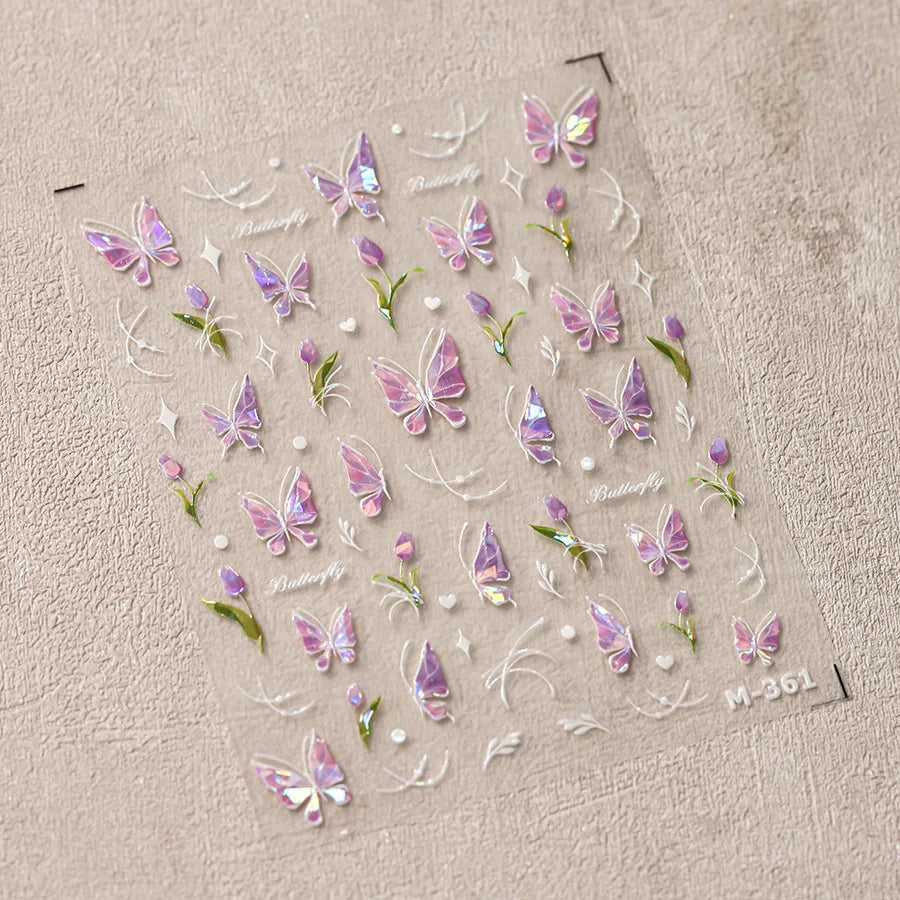 5D Spider Web Nail Sticker