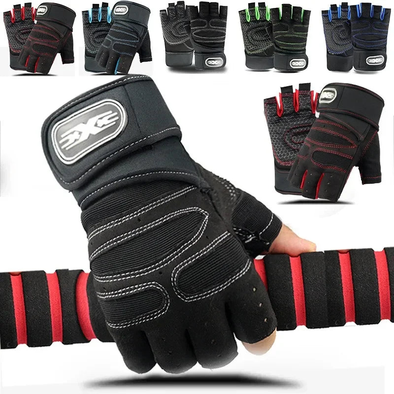Long Wrist Fingerless Sport Gloves