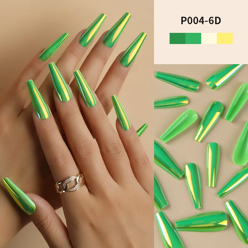 24PCS Mirror Effect Press-On Nails