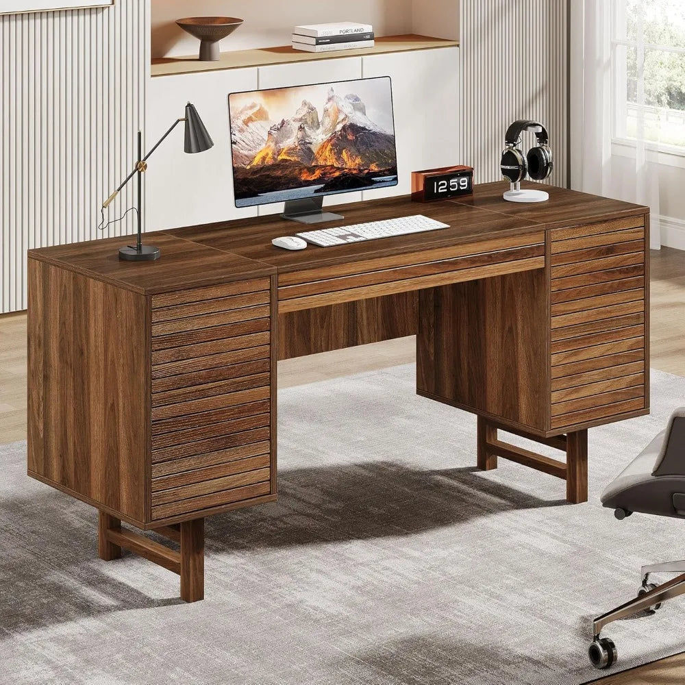 59-Inch Rustic Executive Desk