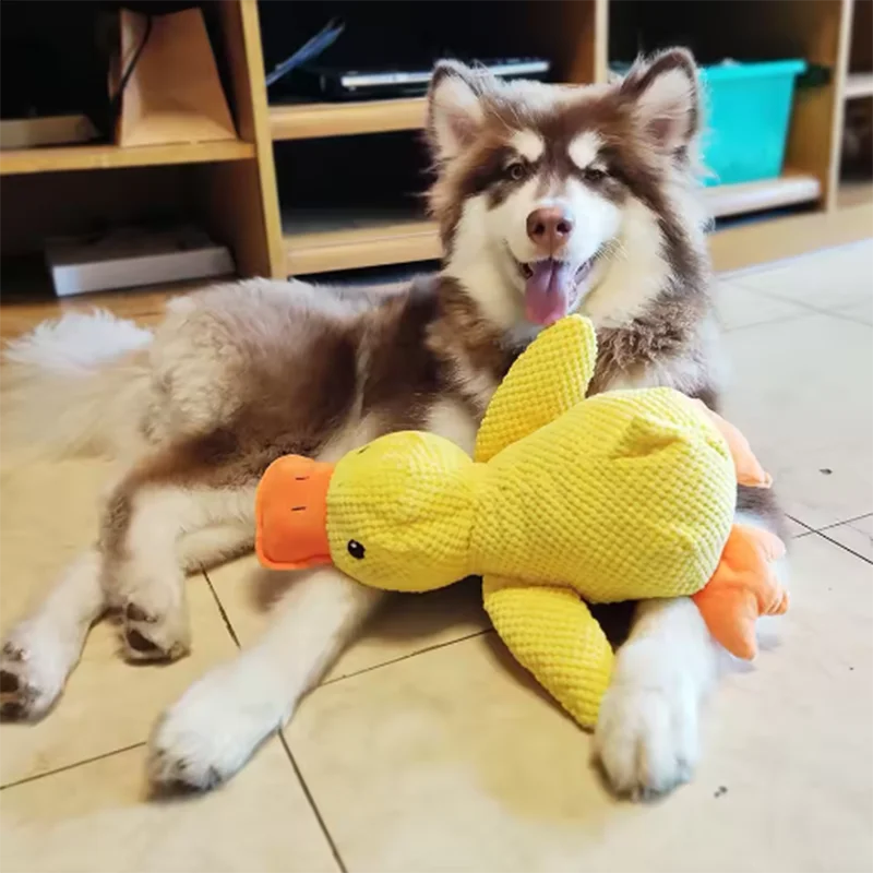 Plush Calming Duck Dog Toy