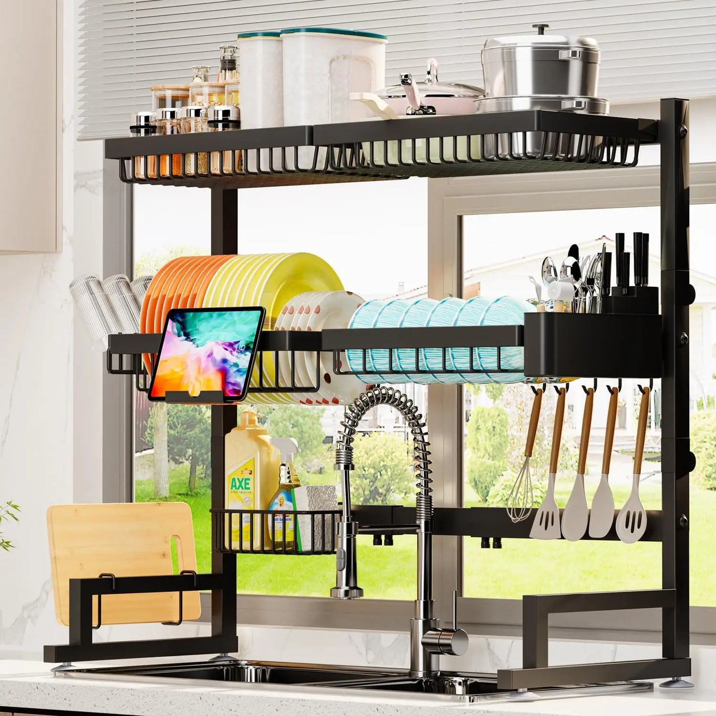 Over Sink Expandable Dish Rack