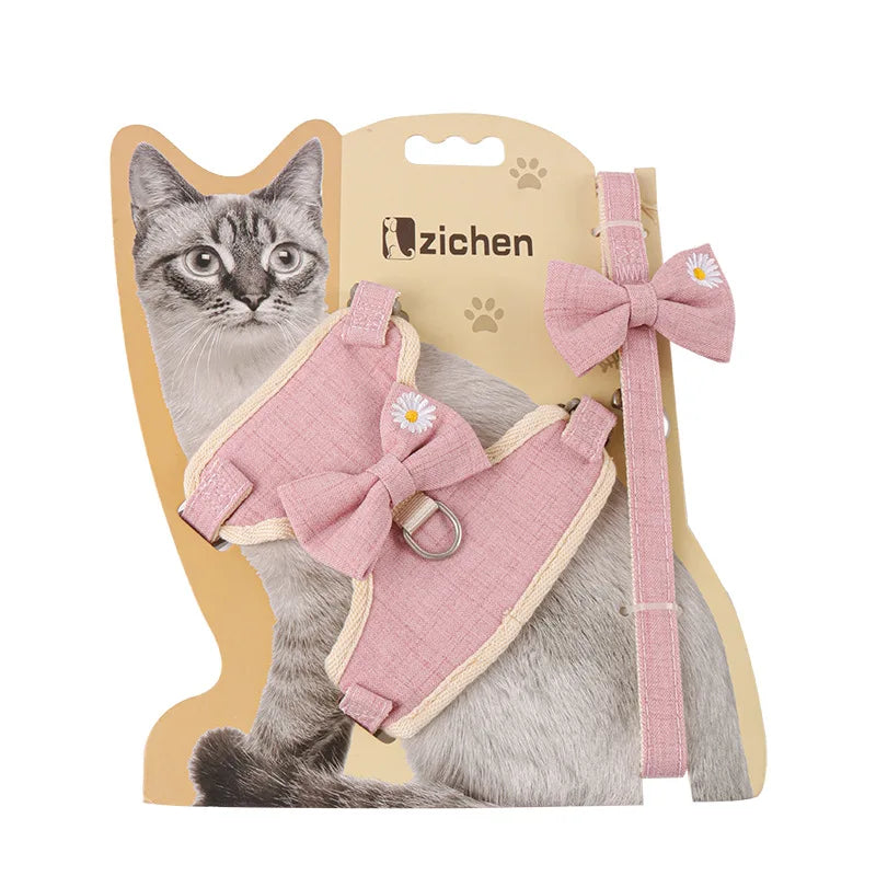 Daisy Mesh Cat Harness Set