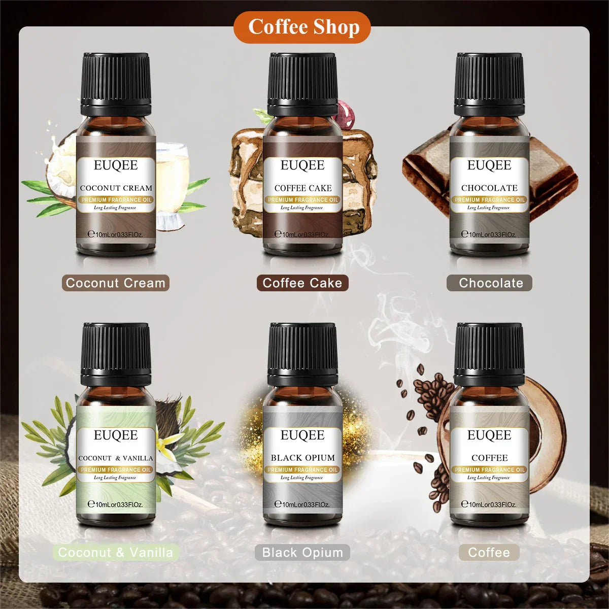 Unisex EUQEE 6pcs Fragrance Oil Gift Set