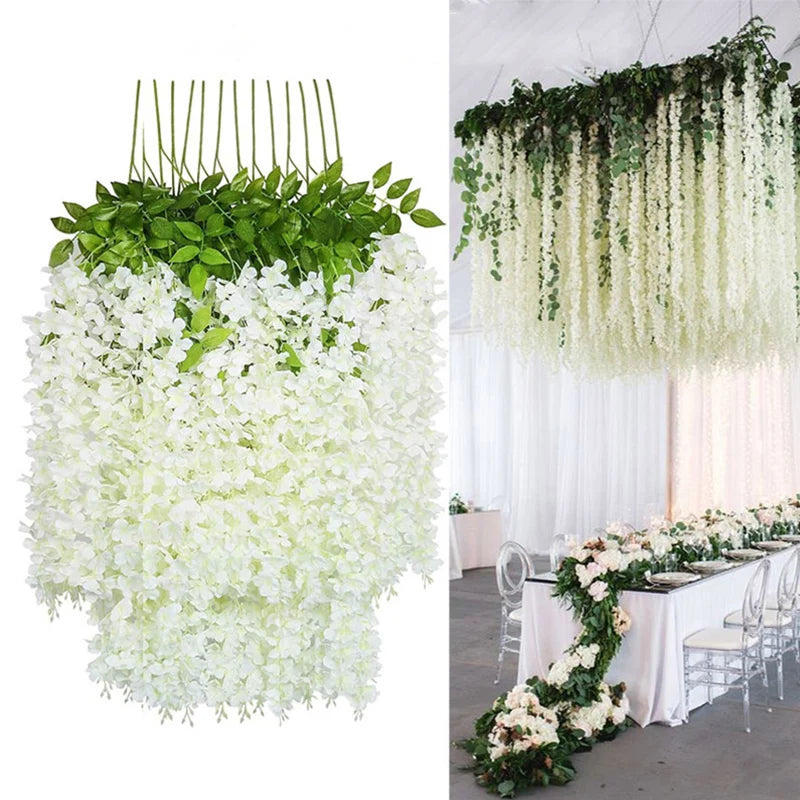 CHENAO Artificial Wisteria Hanging Garland
