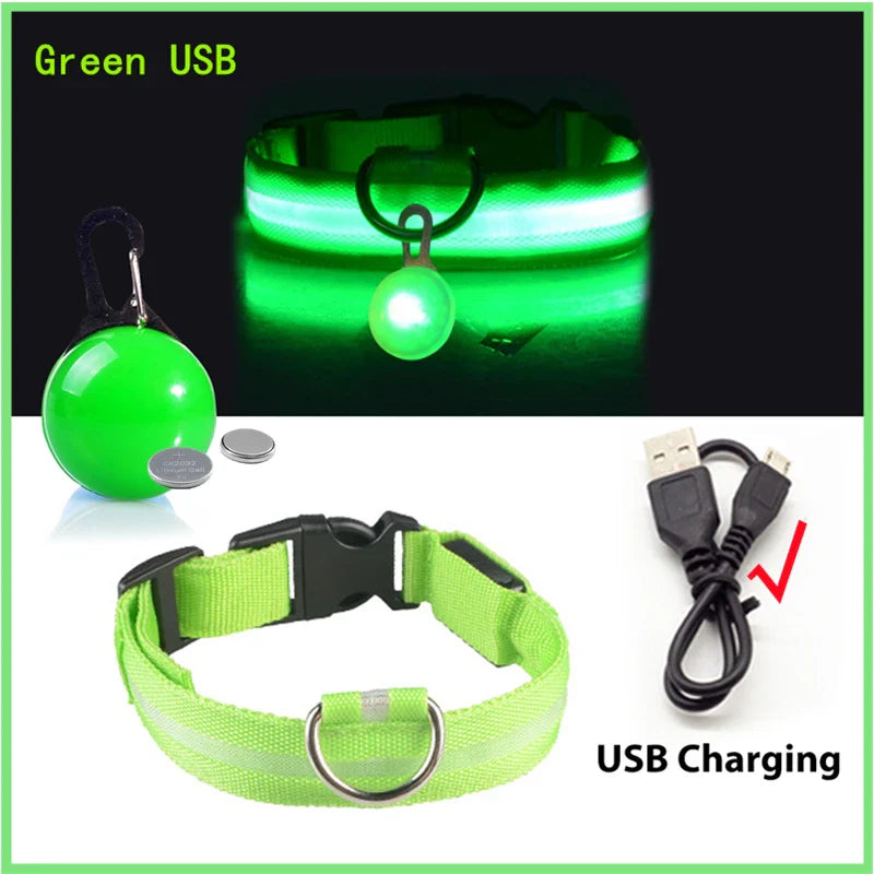 COOYOMOO USB Charging Glowing Dog Collar