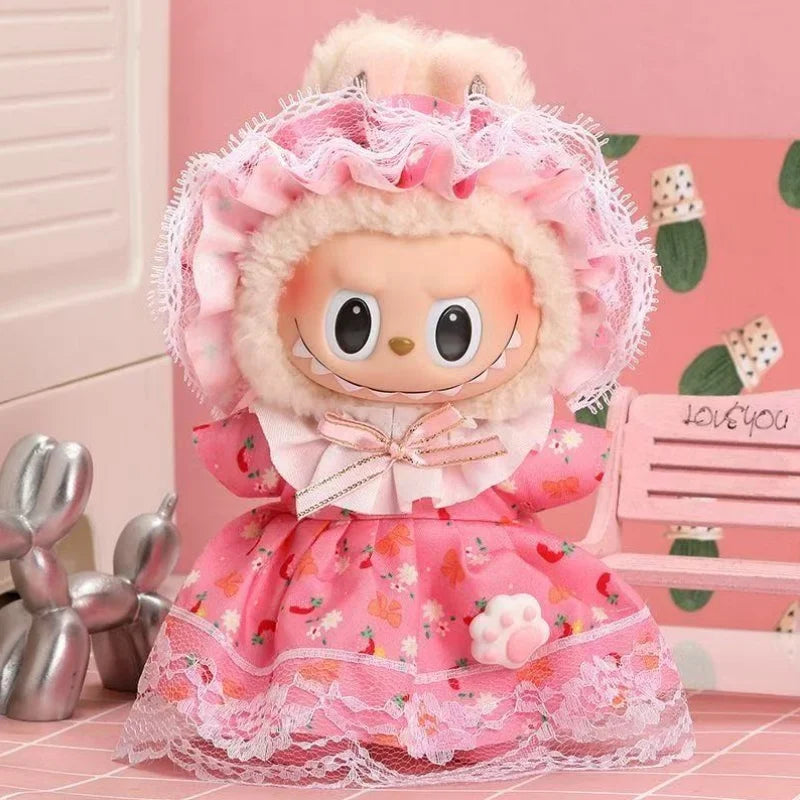 Labubu 17cm Baby Doll Dress Set